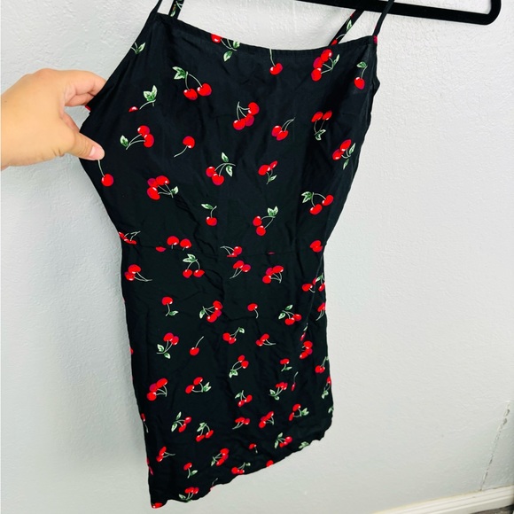 Black Cherry Fruit Print Cami Mini Dress - Picture 4 of 9